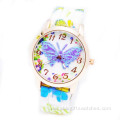 2015 hot sell women's geneva printing silicone watch